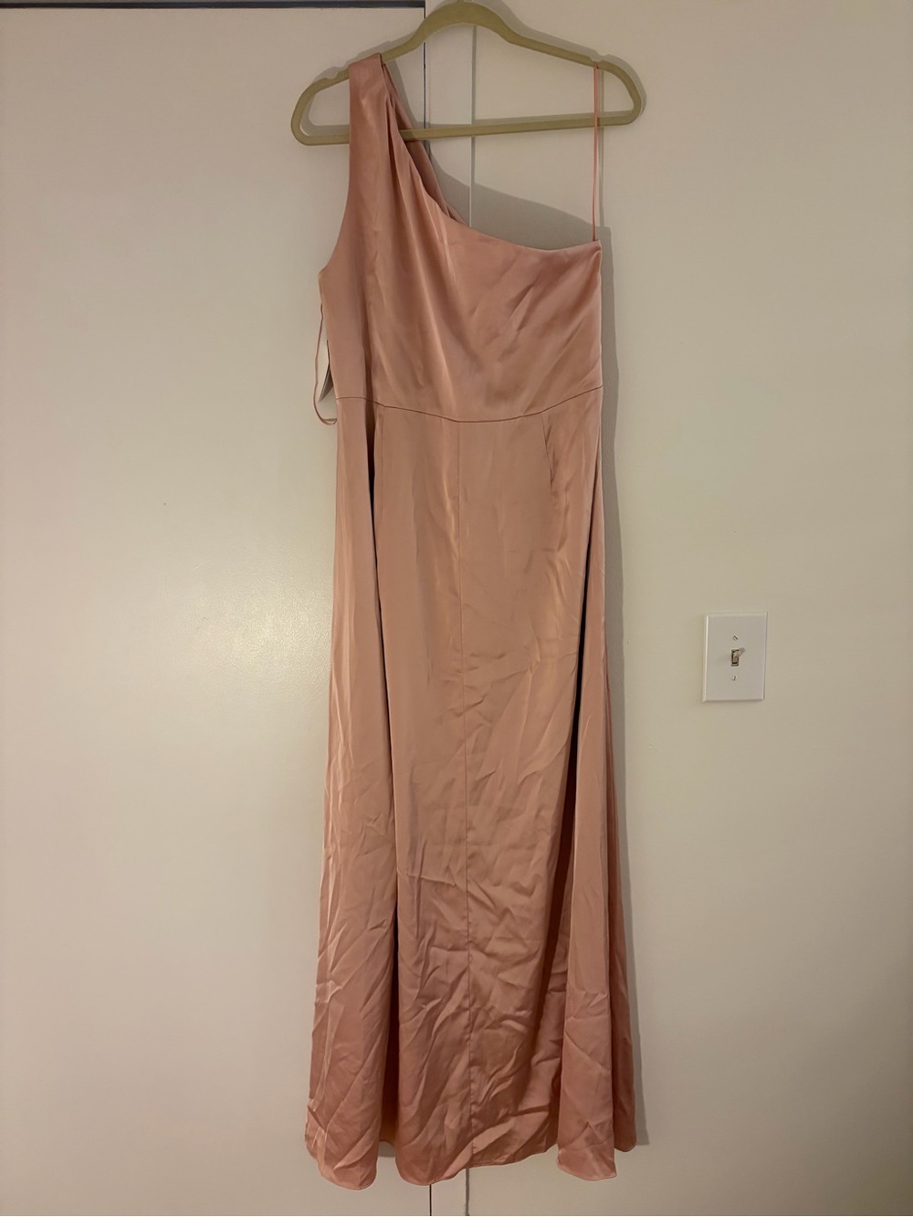 Birdy Grey One-Shoulder Dusty Rose Evening Gown